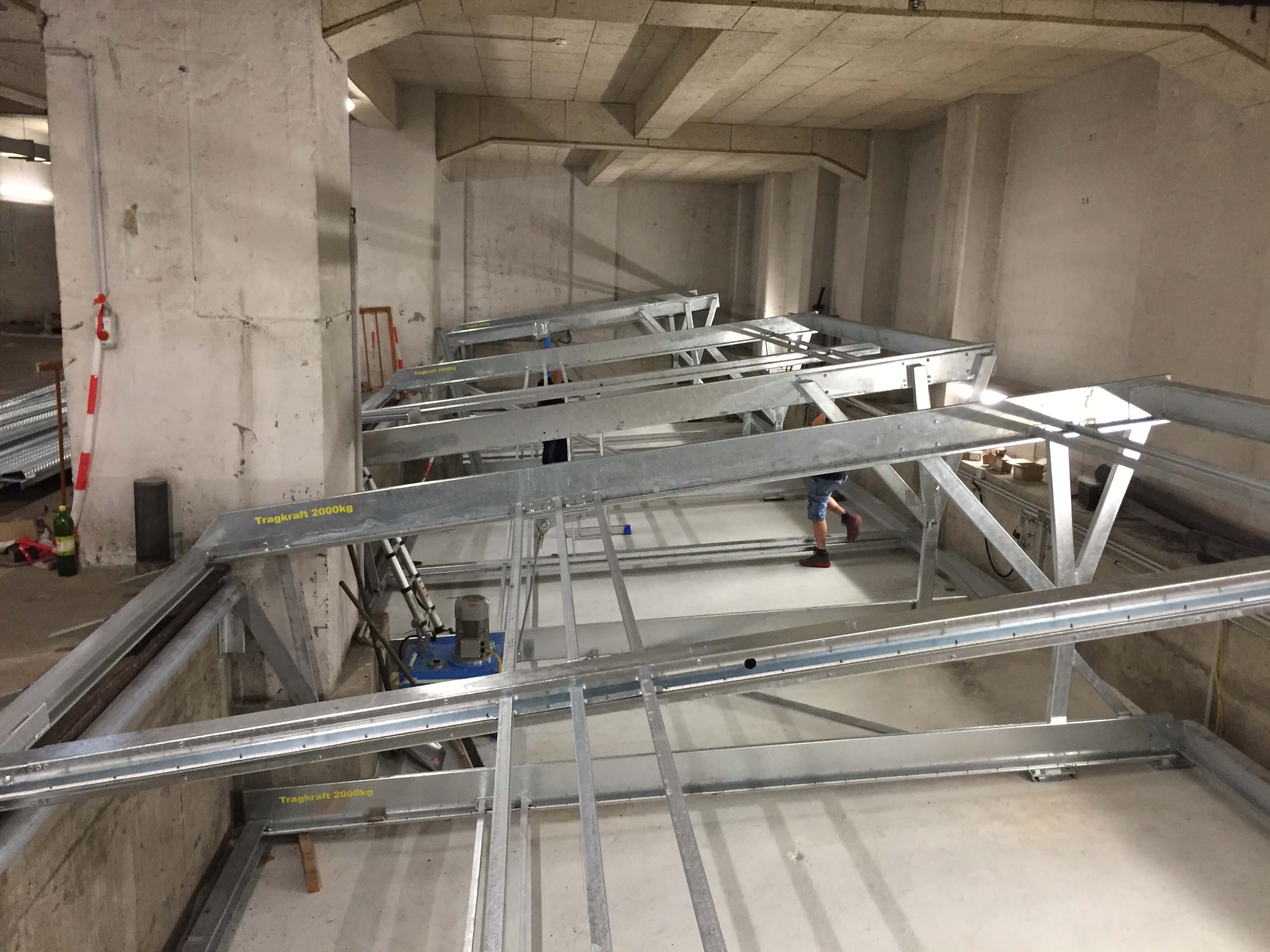 Sanierung Stellplätze Doppelparker