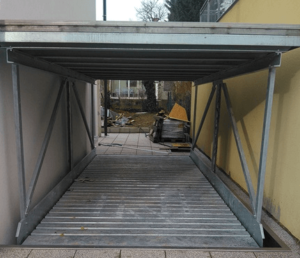 Versenkbare Garage